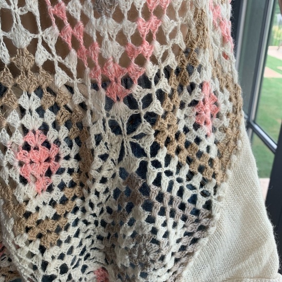 Free People Sequined Crochet Racerback Tank Knit - Picture 9 of 12